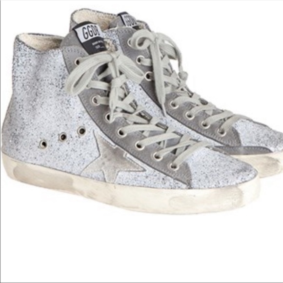 GOLDEN GOOSE GLITTER GREY SILVER FRANCYS EUC 38 - Picture 5 of 17